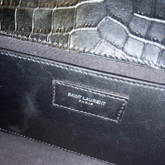 Saint Laurent YSL Kate Medium Croc Embossed Tassel bag crossbody/shoulder - Picture 12 of 13